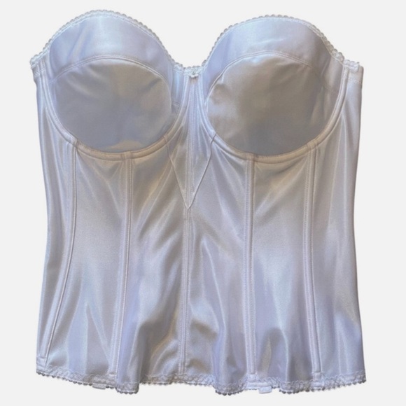 NWT Dominique Satin Corset Bridal Bra Low Back Push Up Strapless Bra 44B 8950 - Picture 2 of 9